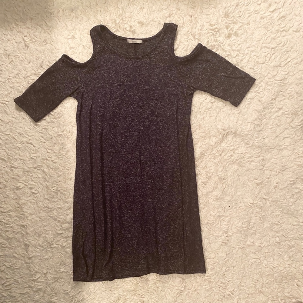 Acemi Navy Cold Shoulder Mini Dress Size Small